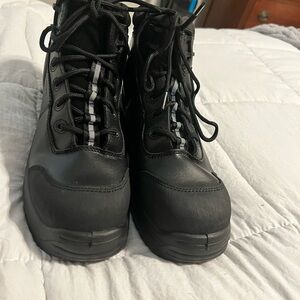 Reebok Black Men's Lace-Up Boots steel toe work boots NWOT